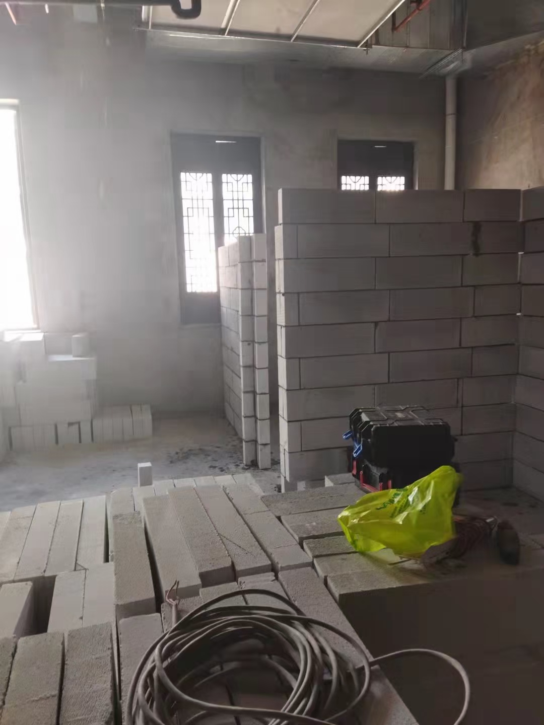 隔墙施工效率图